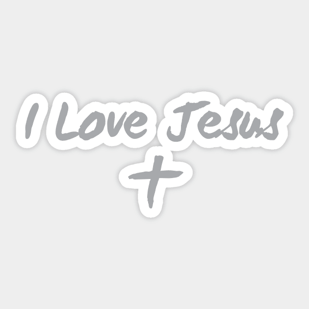 I Love Jesus (grey) Sticker by VinceField